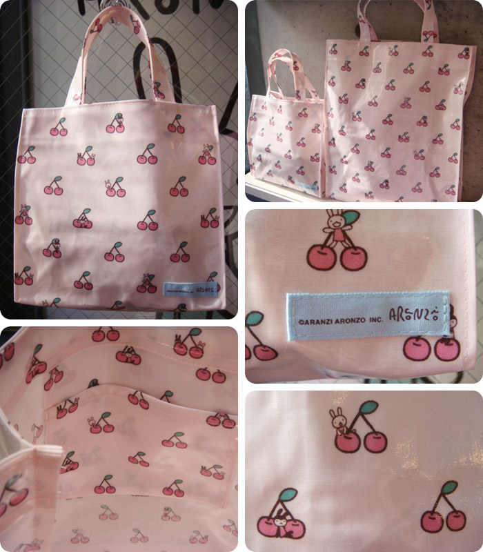 Usagi and Cherry PVC-Coated Tote Bag